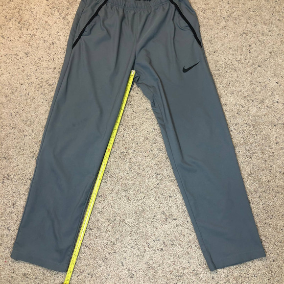 Nike Dri Fit Pants Mens Medium Woven Training Activewear Gray Straight Leg - Picture 12 of 12